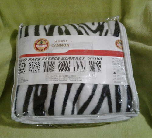 Cobija Individual Marca Cannon De Animal Print Cebra Nueva 