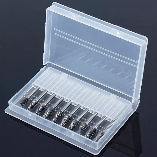 La Fresadora Giratoria Kit 10 Lija Metal De Tungsteno