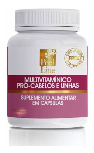 Unhas Cabelos Multivitaminico Supemento Alimentar  Peel Line Sabor Sem Sabor Definido