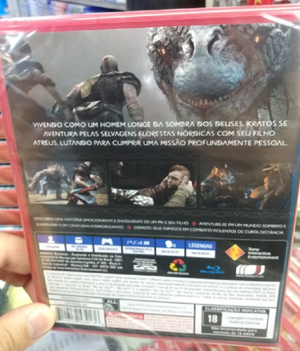 God Of War 4 Ps4 Mídia Física Novo Lacrado Pronta Entrega