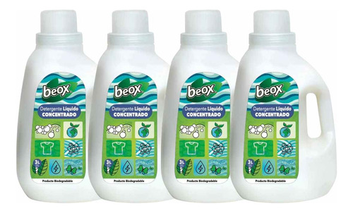 Pack 4×3 Detergente Líquido Beox® Ecobox 3l Lleve 4 Y Pague3