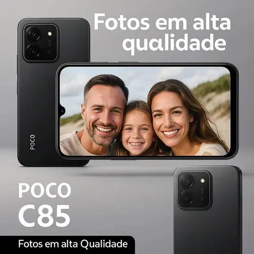 Xiaomi Poco C85 256gb 8gb Ram Global Pelicula + Capinha Cor Preto