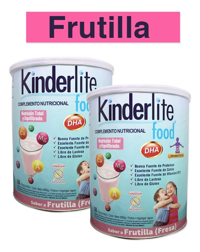 Kinderlite Suplemento Tipo Pediasure 900grs Frutilla