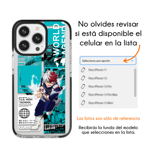 Funda Para iPhone Magsafe Shoto Todoroki Clase 1-a Endeavor My Hero Academia Boku No Hero Anime Case