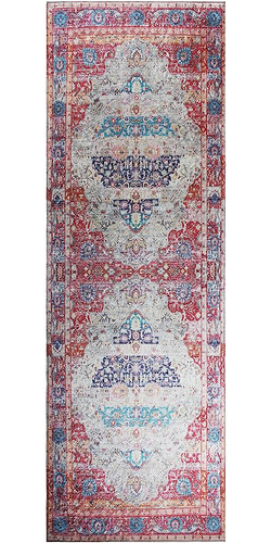 Mylife Rugs Traditional Vintage Non Slip Machine Washable Di