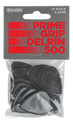Kit 12 Palhetas Dunlop Prime Grip Delrim 500 - 450p Tamanho 2.0