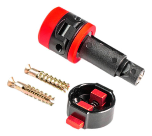 Soporte De Pared Para Guardar Bicicletas, Largo 7,25cm Rojo