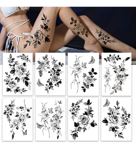 Tatuajes Temporales Para Mujer, Sexy, Muslo, Pecho, Hombro,