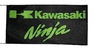 Bandera Kawasaki Ninja - 150 X 75 Cm