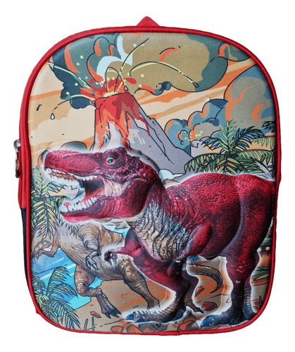 Mochila Preescolar Kinder Con Estampado De Dinosaurios Niños