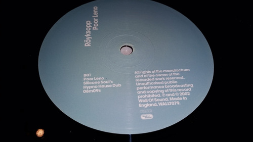Royksopp Poor Leno Vinilo Maxi Uk Temazo Clasico 2002