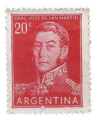 Argentina Gj 1034 Variedad E Cortada M 546 S Martín Sin Goma