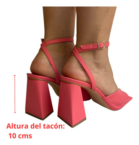 Imagen 3 de 8 de Sandalia Dama Felipe Rentería Tacón Moda Pulsera
