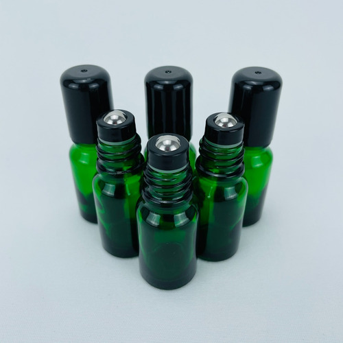 Frasco Roll On 10 Ml Vidrio Canica Acero Inoxidable 10pz