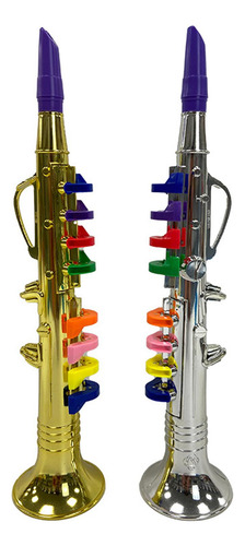 Clarinete Musical Props Instrumento Oro Oro Los 40x9.5x21cm