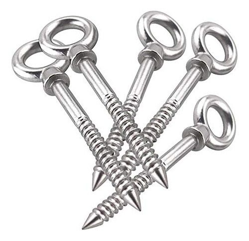 5 Pack Ganchos De Ojo Acero Inoxidable 304 - Resistentes - P