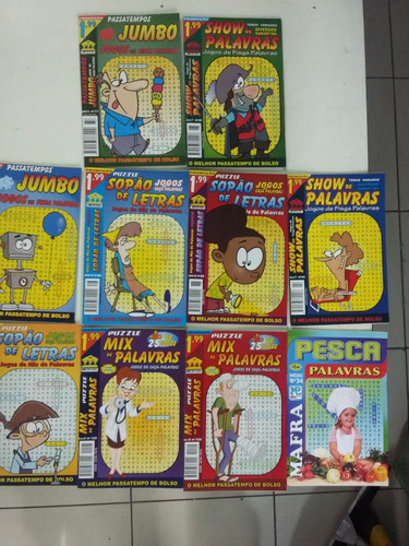 Kit 20 Revistas Caça Palavras Passatempos Sortidas
