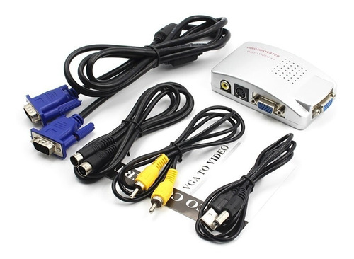 Convertidor Vga A Rca Adaptador Para Computador A Televisor