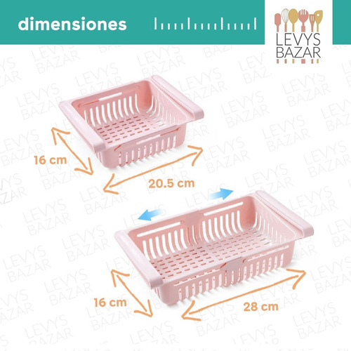 Imagen 4 de 8 de Canasto Extensible Colgante Para Heladera Escurridor Verdura