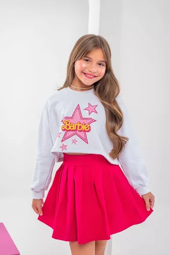 Conjunto roupa Barbie menina infantil conjunto Colegial