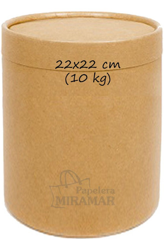 Potes Carton Caja Cuñete Dulce De Leche 10kg 22x22cm (c/u)