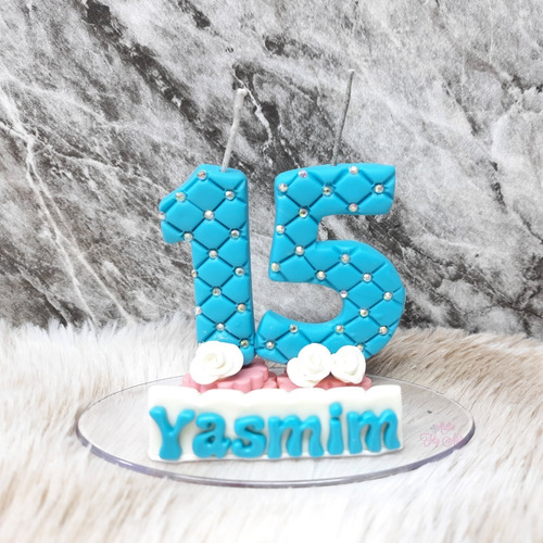 Imagem 3 de 6 de Velas Decoradas Personalizado Biscuit Vela 15 Anos