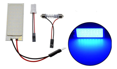 Lampara Led Azul Para Interior De Auto, Plaqueta 36 Led 