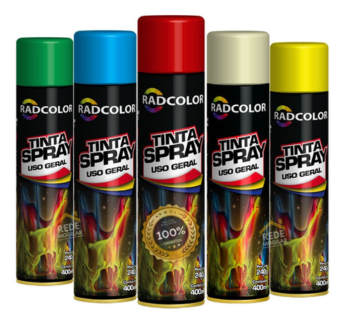 Kit 4 Tinta Spray Cores 400ml Automotivo E Uso Geral