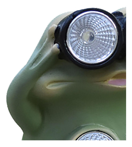Figurita De Animales De Resina, Luces Led, Rana 9x9x17cm
