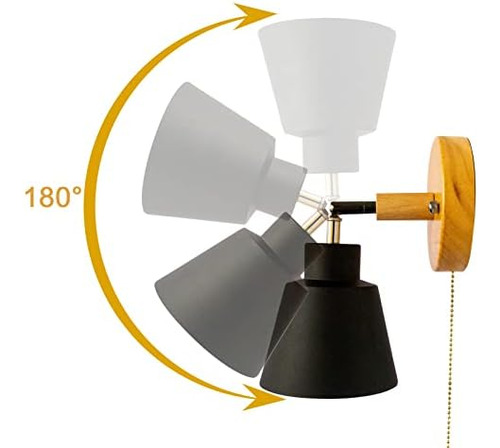 Aplique De Pared Moderno Con Interruptor De Cable De Tracció