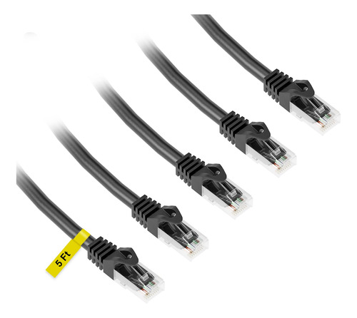 Iwillink Cat6 Cable Ethernet De 5 Pies (paquete De 5), Co...