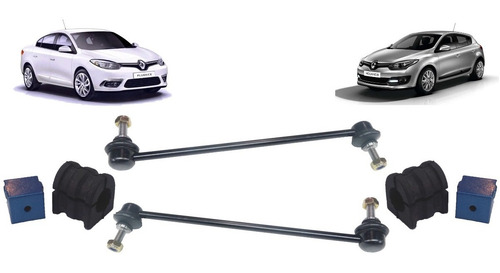 Imagen 1 de 5 de Kit 2 Bieletas Y Bujes Barra Estabilizadora Fluence Megane 3