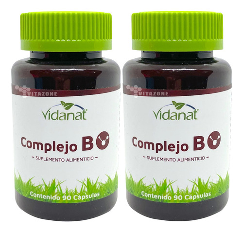 Complejo B Vidanat 180 Cápsulas (2 Frascos)