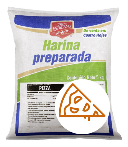 Harina Para Pizza Tres Estrellas 5 Kg