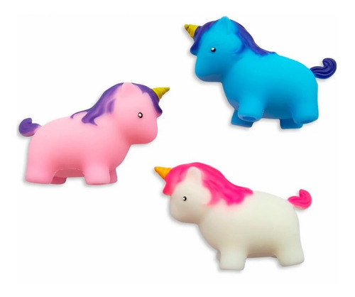 Imagen 3 de 3 de Squishy Unicornio Soft Colores Toy Apretable Antiestrés