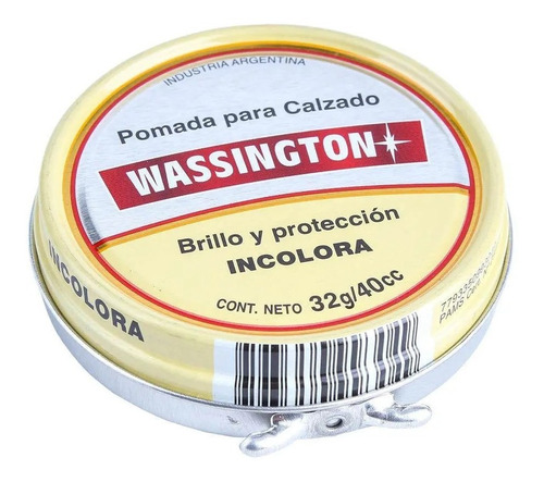 Pomada Para Calzado Wassington X 37 Cc