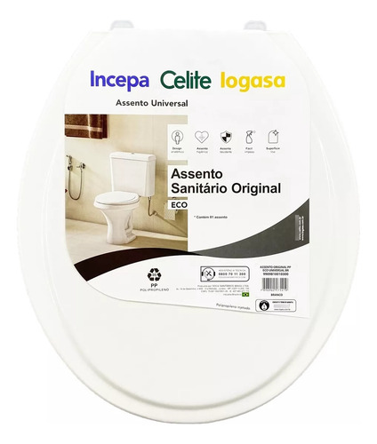 Assento Original Celite / Incepa / Logasa Oval 6lpf
