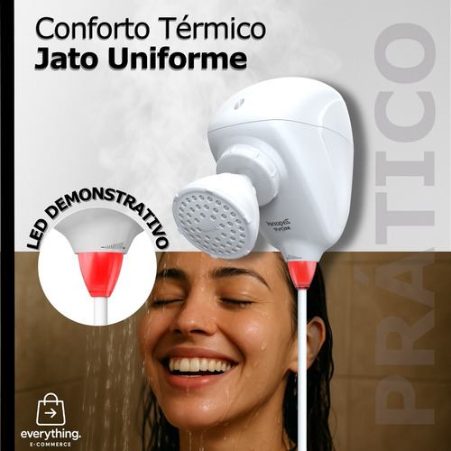 Chuveiro Eletronico Alta Pressao Led 220 Banheiro Residencia
