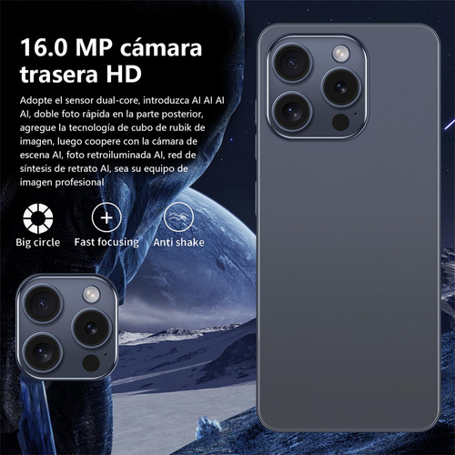 Teléfonos Inteligentes Android Baratos 4g I15 Pro Max 6.79 Pulgadas Ram3gb Y Rom32gb