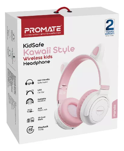 Promate Laboca-Pro Auriculares Inalámbricos Plegables Bluetooth 5.3  Micrófono Cable Aux Blanco, PcC