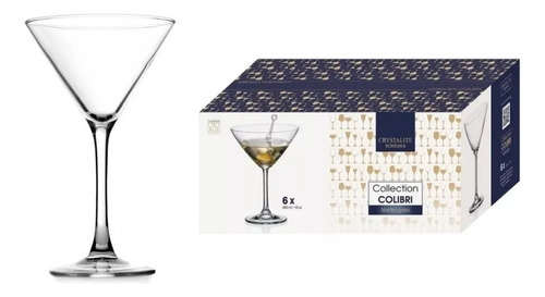6 Copas Cristal Martini Bohemia Premium Importada Envios