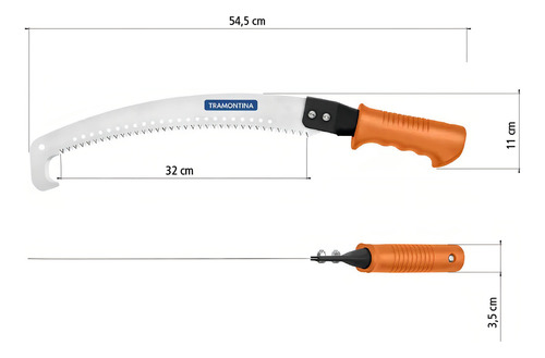 Gancho de podar Tramontina con mango de goma de 32 cm