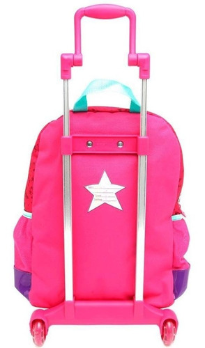 Imagem 4 de 7 de Kit Mochila Barbie Aventura Nas Estrelas Rodinhas G Prata