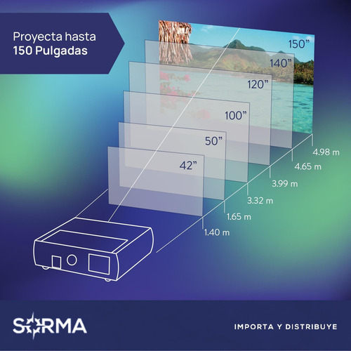 Imagen 7 de 9 de Proyector Starvision Hd 1080 Led 3500 Lumens Hdmi Usb