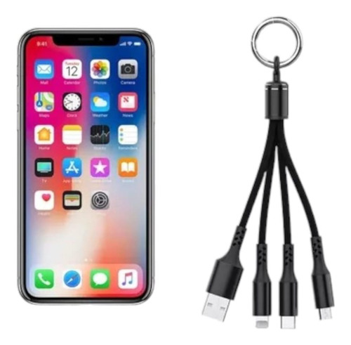 Cable De Carga 3 In 1 Micro Usb - Type C - Para iPhone 3a