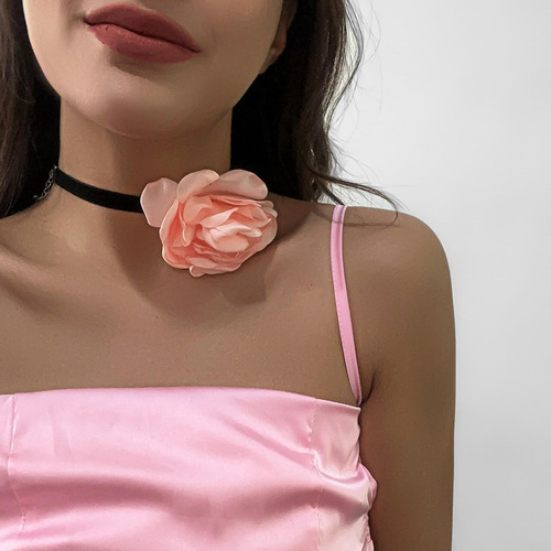 Gargantilla De Flores, Collar De Flores Para Mujer, Rosa