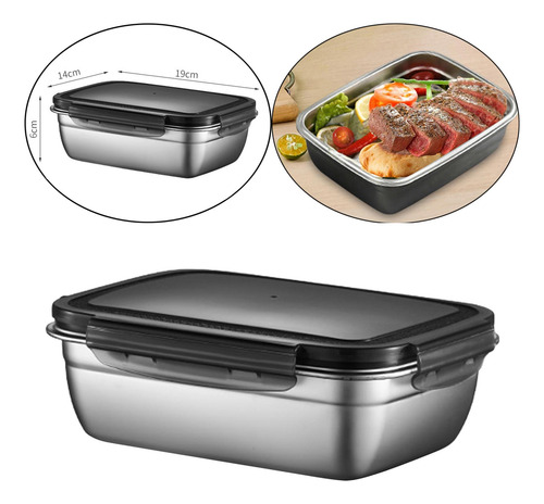 Contenedor De Almacenamiento De Alimentos Rectangular, 850ml