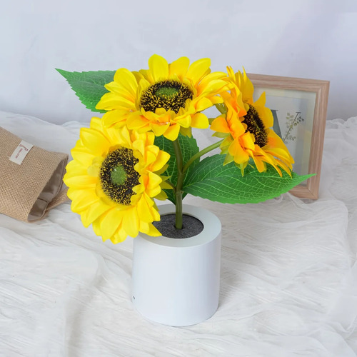 Lámpara Nocturna Led De Girasol Recargable