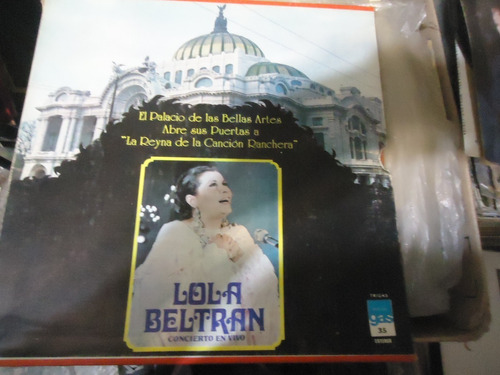 Lola Beltran Palacio De Bellas Artes 3 Discos De Colores Lp