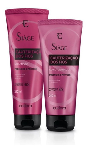 Kit Eudora Siage Cauterizacao Dos Fios Shampoo+condicionado
